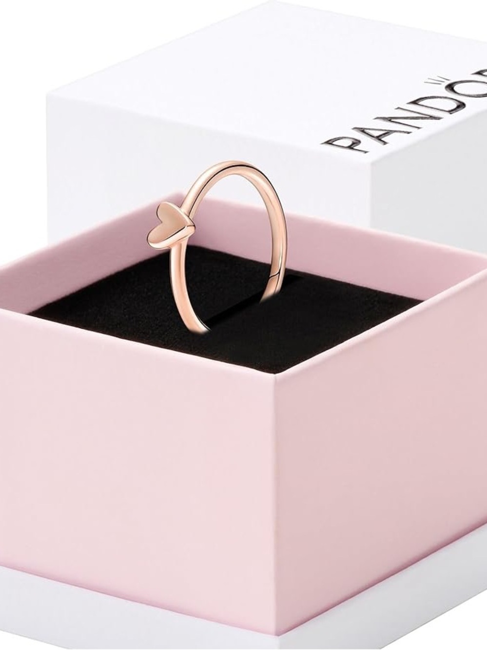 NEW in Box Pandora “Freehand Heart Ring” Rose Gold Heart Ring 18K gold plated